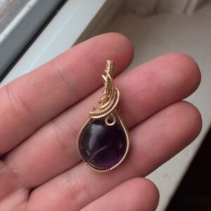 Gold Amethyst Pendant